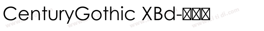 CenturyGothic XBd字体转换